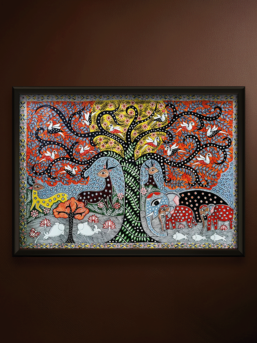 Shop Tree of Life, Madhubani Painting by Vibhuti Nath