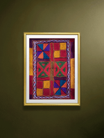 Shop Vibrant Geometry: Lines, Triangles, and Squares in Banjara Embroidery by Sapavat Siddu