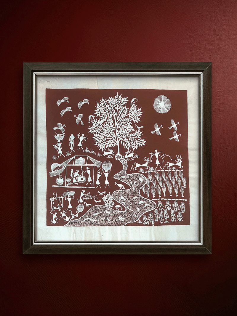 Shop Village Life, Warli Art by Dilip Bahotha