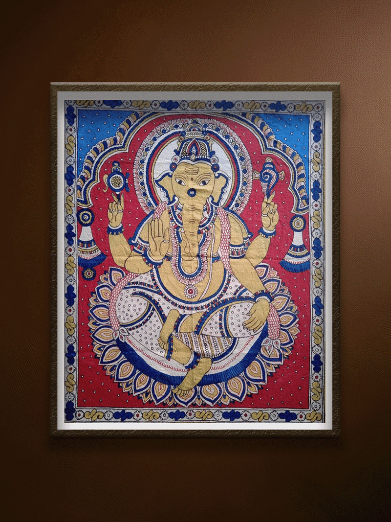 Shop Vinayaka: Lord Ganesha in Kalamkari by Siva Reddy