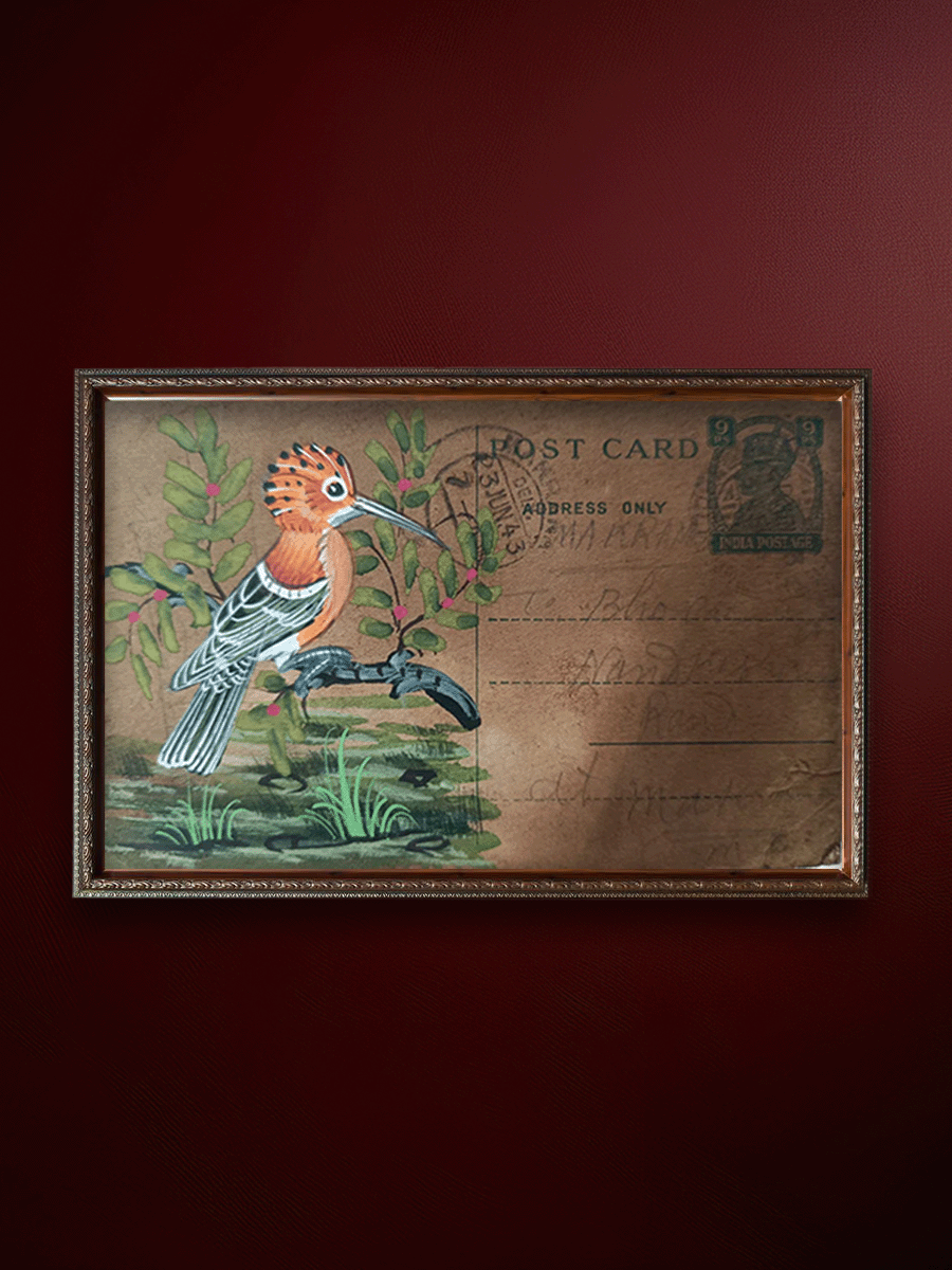 Shop Wetland Whispers: A Woodpecker's portrayal Miniature Painting by Mohan Prajapati