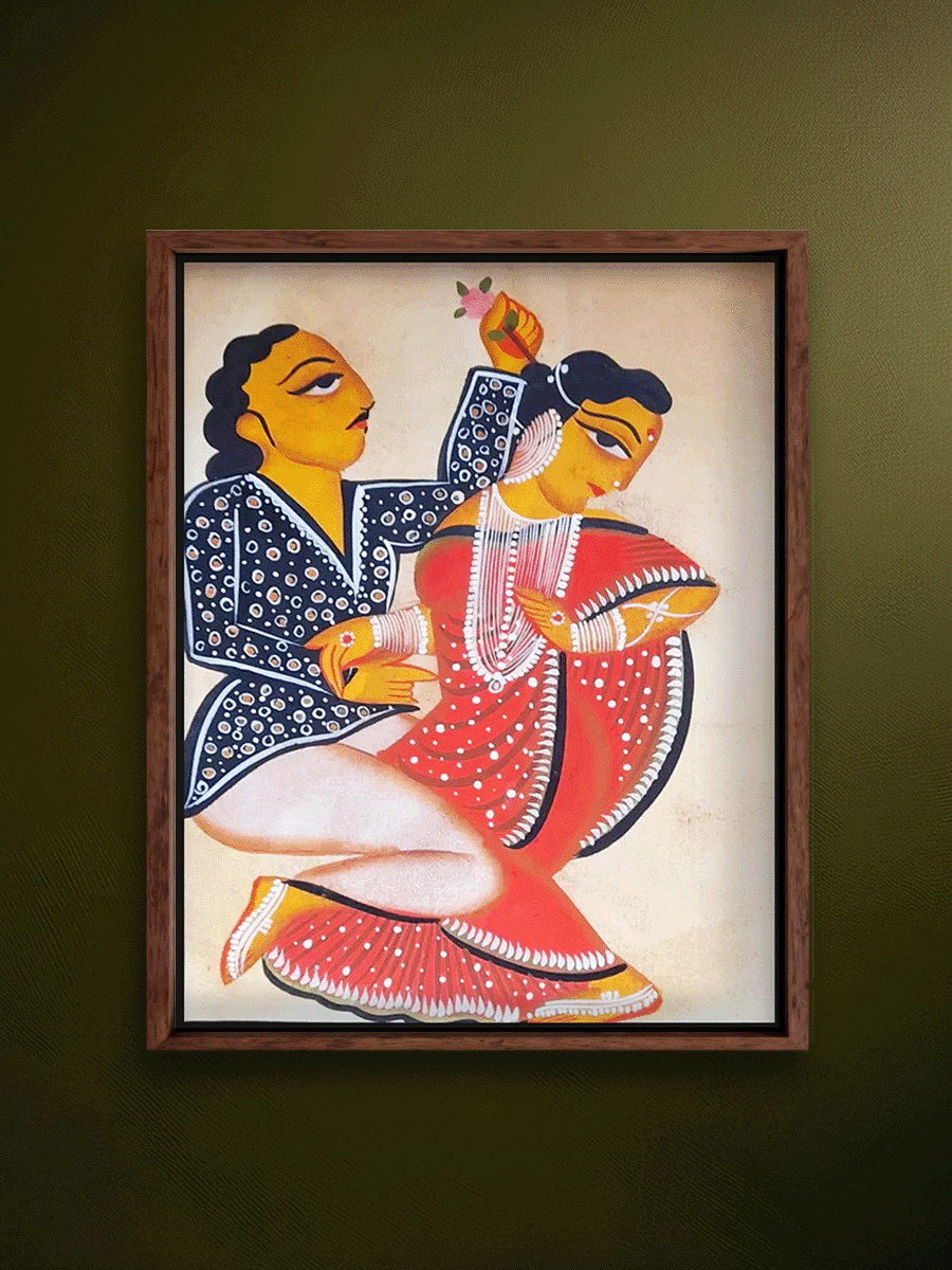 Shop Whispers of Romance: Uttam Chitrakar’s Kalighat Love Tale