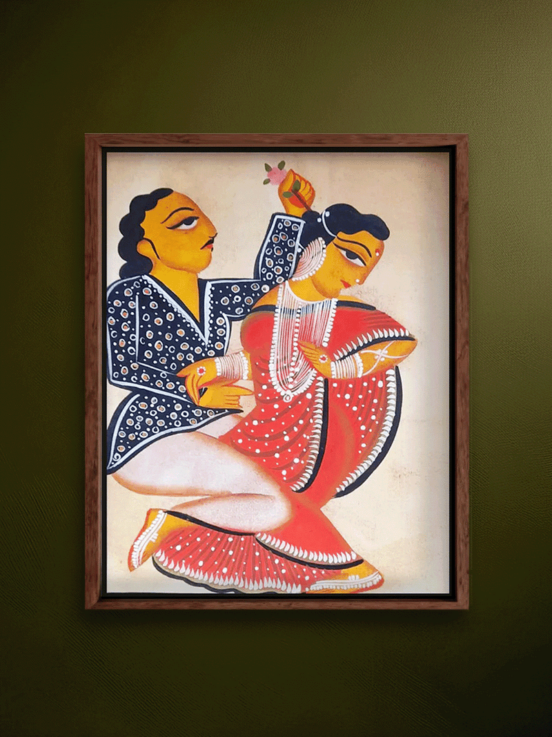 Shop Whispers of Romance: Uttam Chitrakar’s Kalighat Love Tale