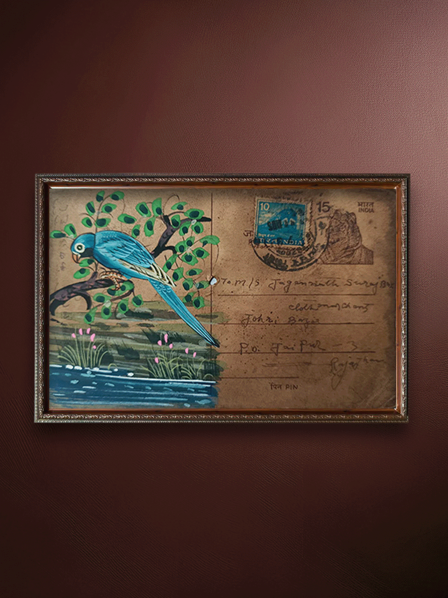 Shop Whispers of Serenity: Mughal Miniature Postcard by Mohan Prajapati