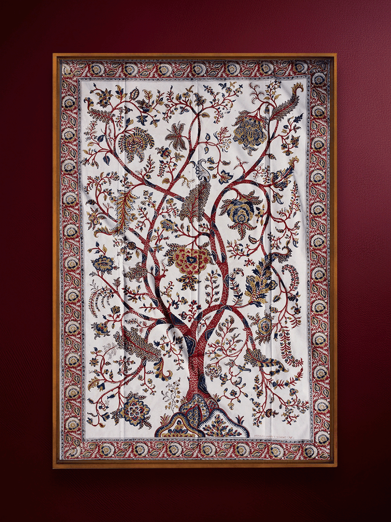 Shop Wonders of Nature: Tree of Life in Machlipatnam Kalamkari by Varun Kumar Pitchuka