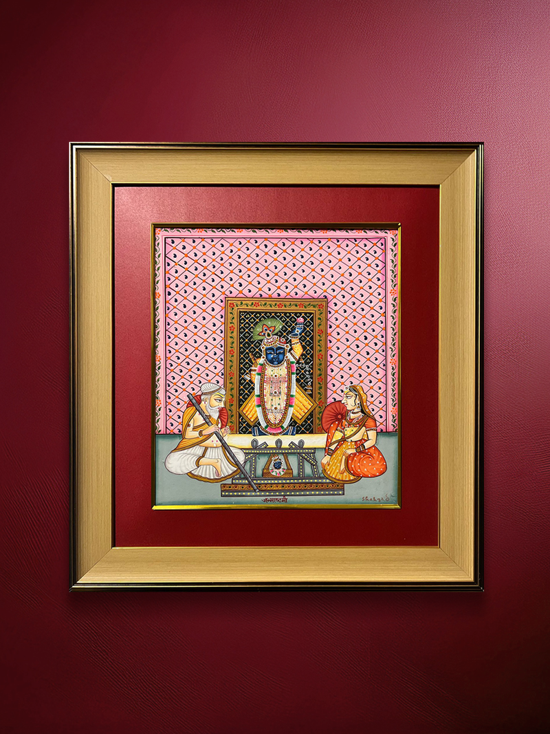 Shop Worshipping Shrinathji In Pichwai by Shehzaad Ali Sherani

