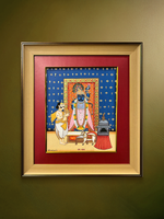 Shop Worshipping Shrinathji In Pichwai by Shehzaad Ali Sherani
