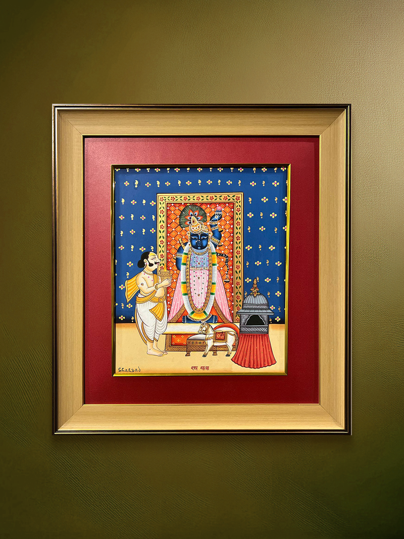 Shop Worshipping Shrinathji In Pichwai by Shehzaad Ali Sherani