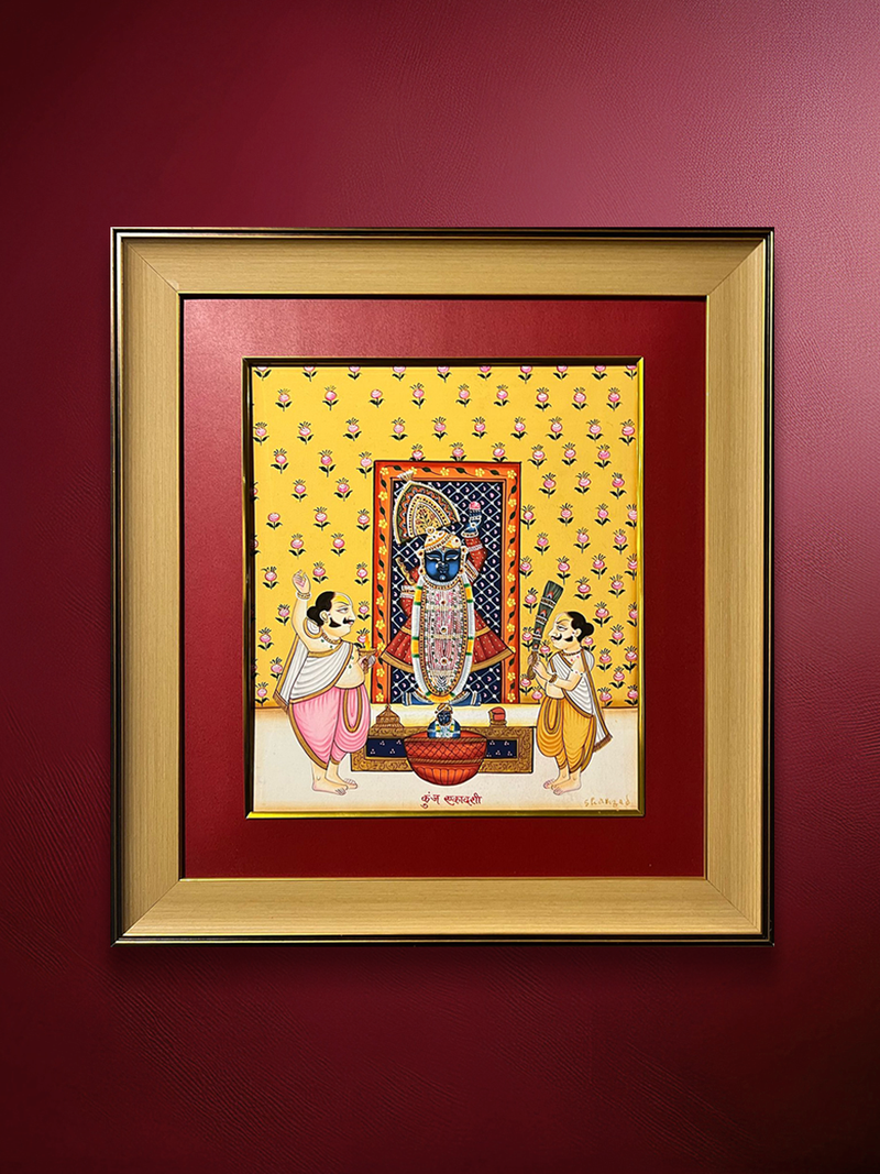 Shop Worshipping Shrinathji In Pichwai by Shehzaad Ali Sherani