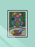 Shop Peacock and fish in Madhubani By Ambika Devi