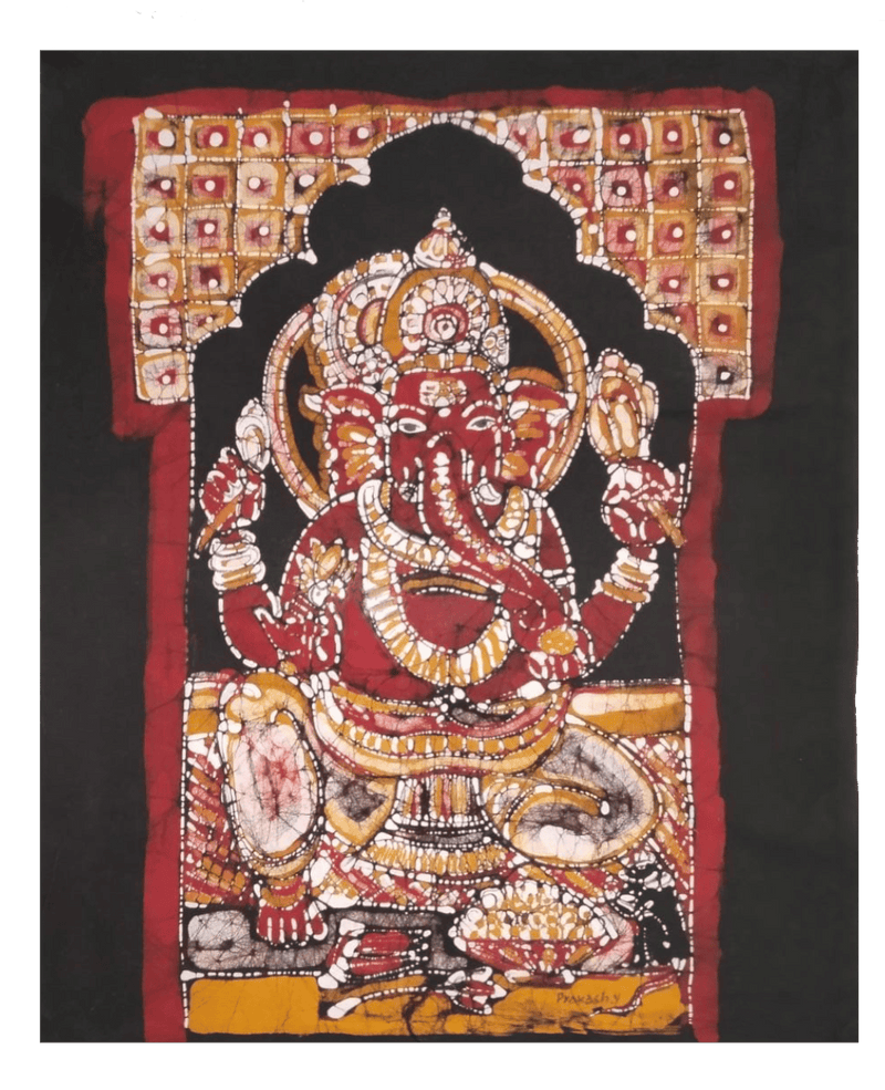 Buy Lord Ganesha Mandapa Batik Painting