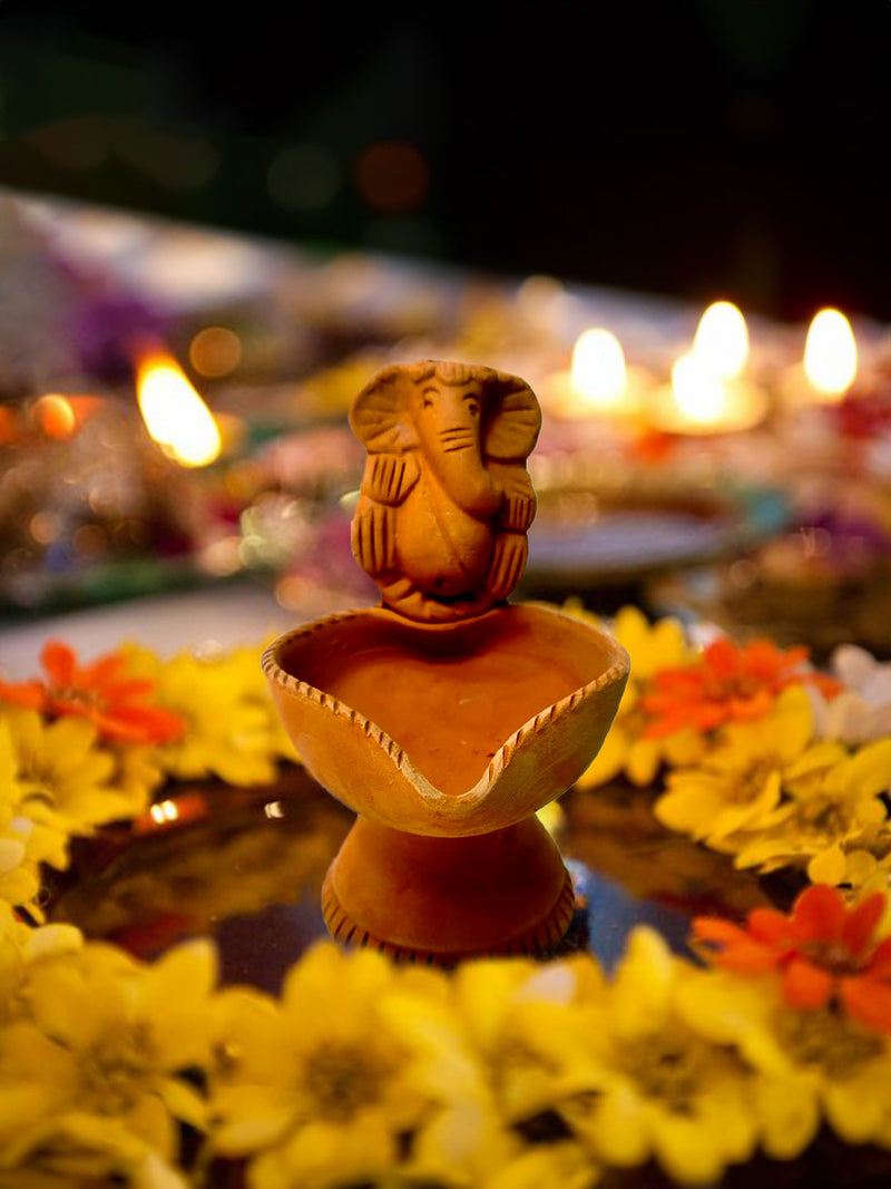Dolon Kundu's Ganesha Terracotta Diya