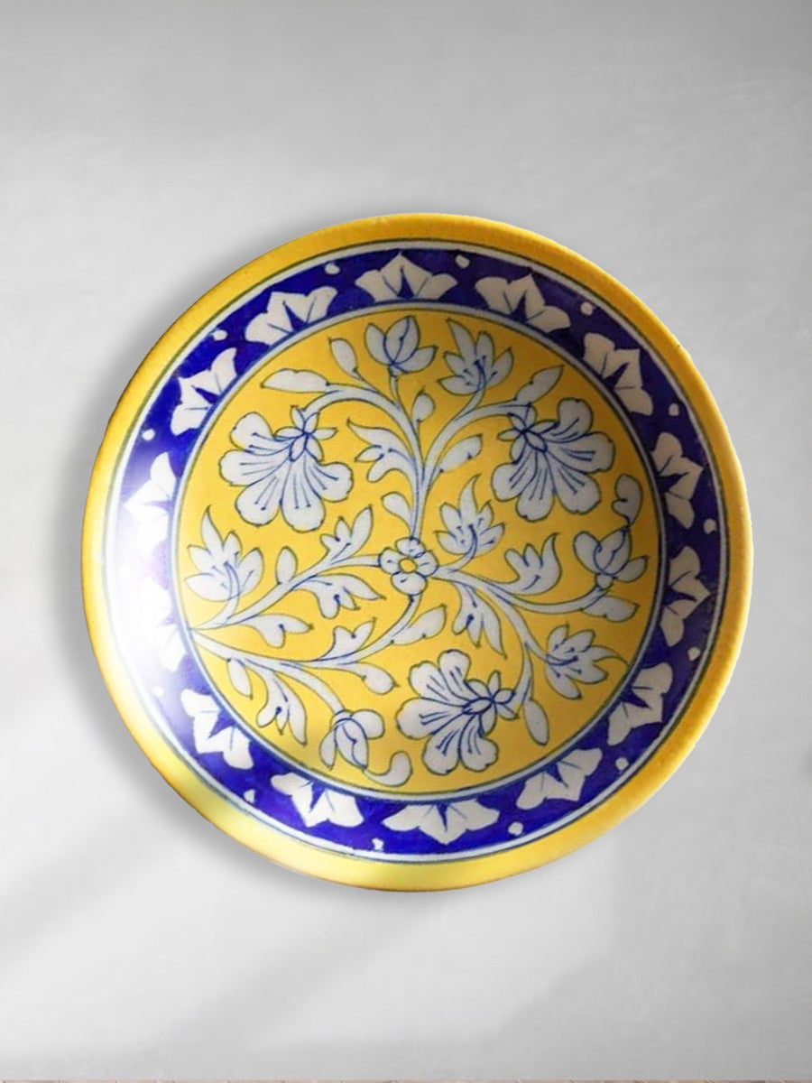 Shop for Mesmerizing tokens of beauty in Blue Pottery Plates by Vikram Singh Kharol at memeraki.com
