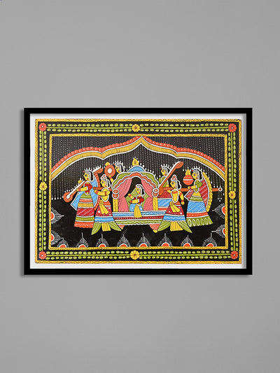 Palanquin(doli) scene in Tikuli painting by Ashok Kumar for Sale
