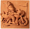 Buy Lord Ganesha depicted with his rat: Terracotta by Dinesh Molela