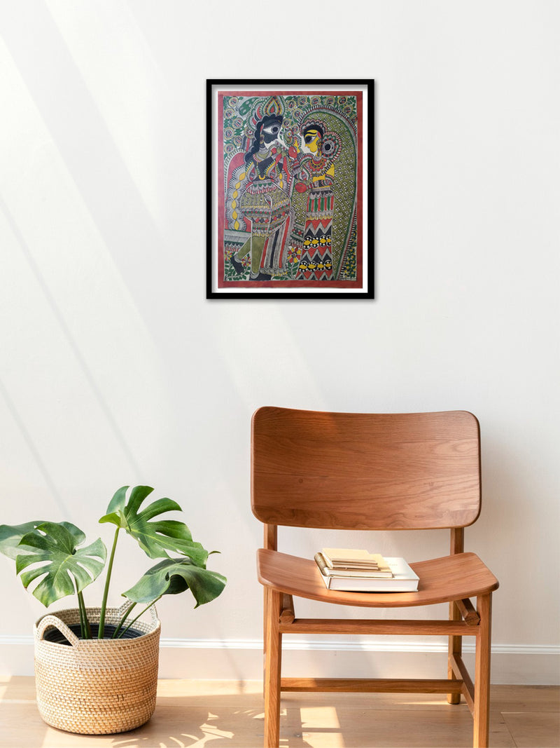 Goddess Durga in Madhubani by Naina Creation