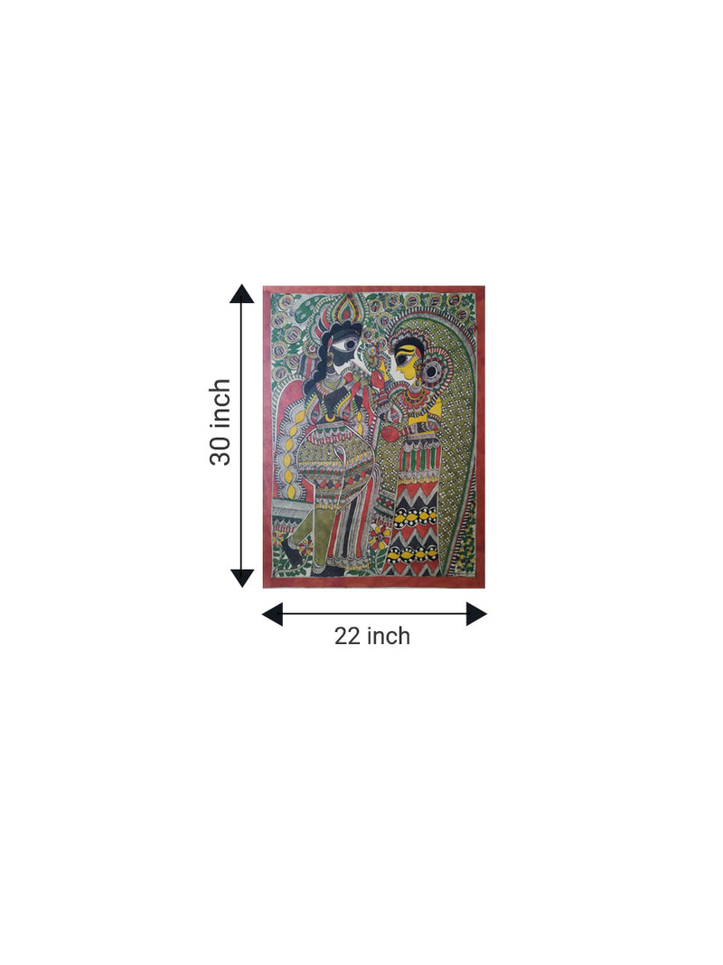 Goddess Durga in Madhubani for sale