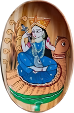 Buy Goddess Saraswati Kalighat art Wall Plates