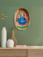 Order Online Goddess Saraswati Kalighat art Wall Plates
