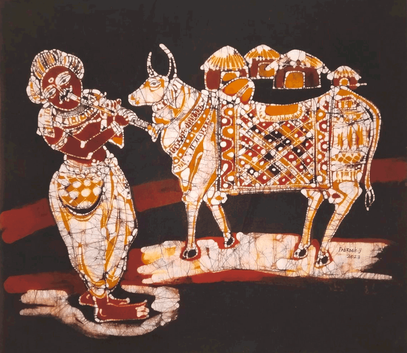 Buy Sankranthi Batik Painting 