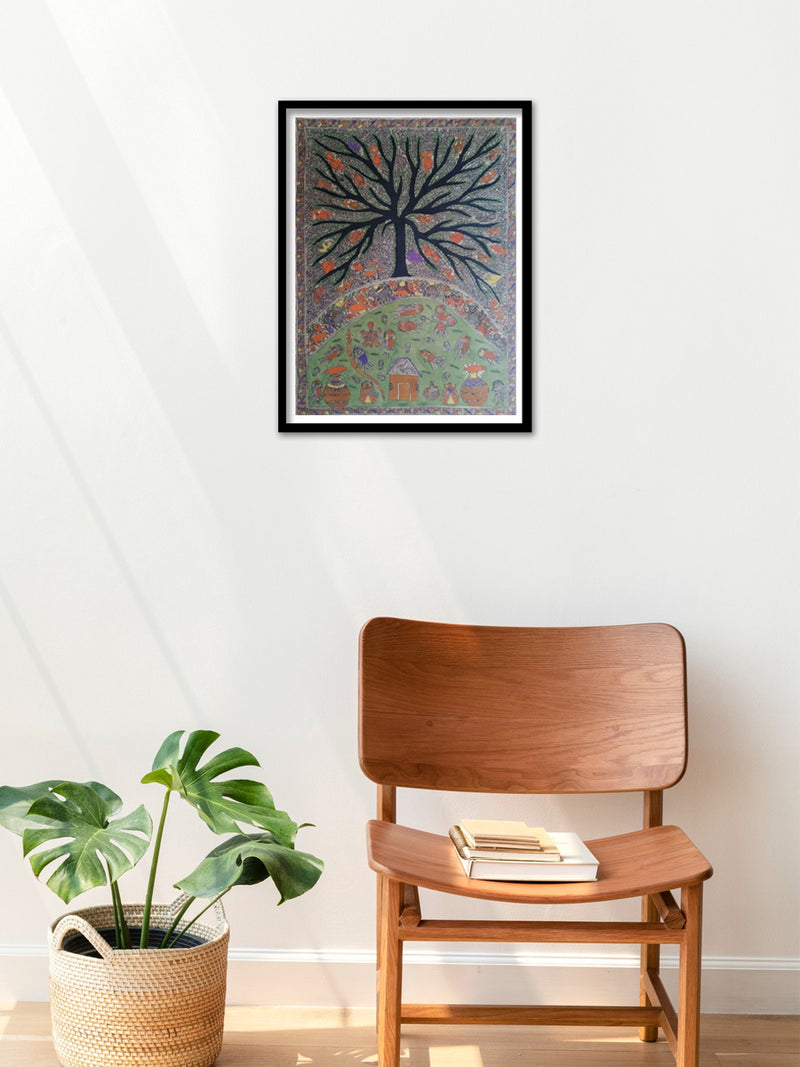 Nature in Madhubani by Naina Creation