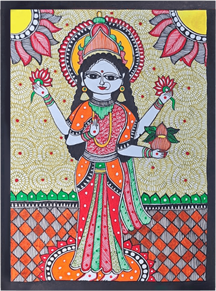 Buy Lakshmi Madhubani Wall Painting/Bihar Art/Home Decor
