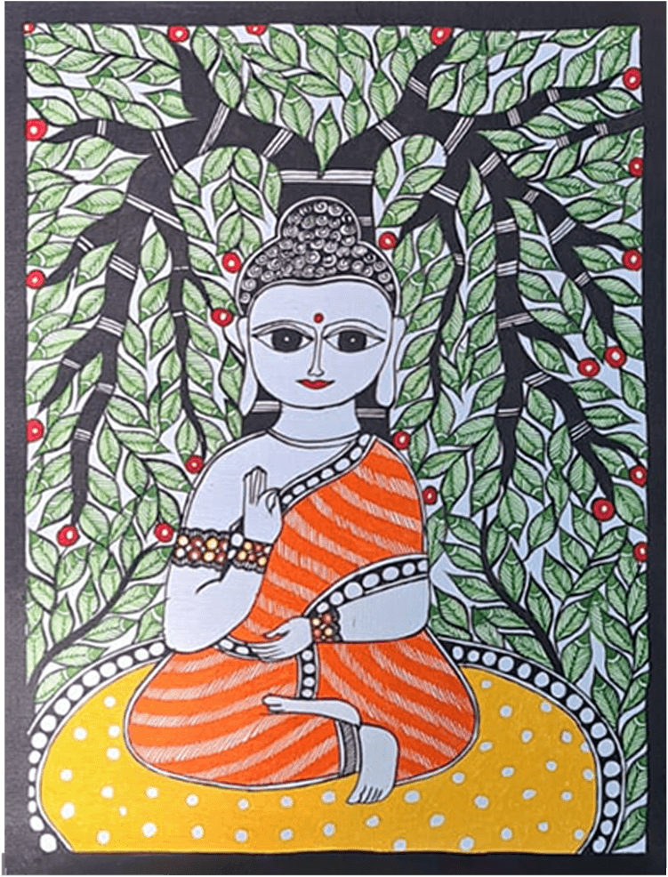 Buy Representation of Lord Buddha: Madhubani by Vibhuti Nath