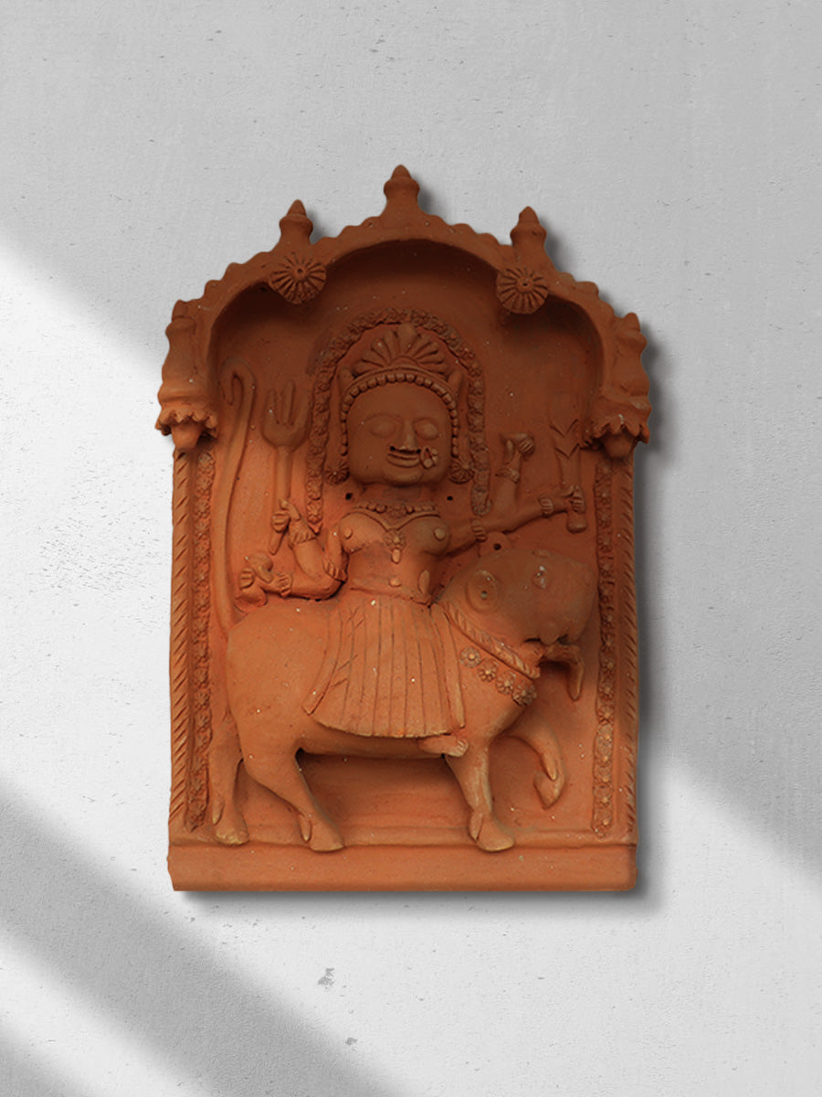 Order Online Maa Durga Terracotta Clay Artwork/ Home decor