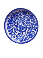 Blue Florals in Blue Pottery Plates by Vikram Singh Kharol