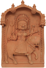 Maa Durga’s portrayal in Terracotta by Dinesh Molela