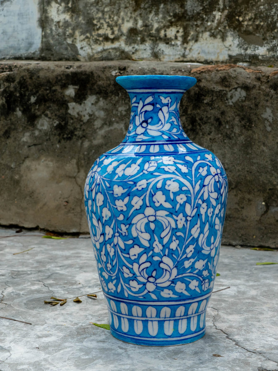 Shop An Artful Treasure with Soulful Elegance Blue Pottery By Gopal Saini