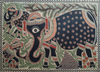 Buy Elephant and the calf in Madhubani by Naina Creation