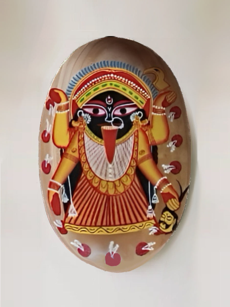 Goddesa Maa Kali Kalighat art Wall Plates for Sale