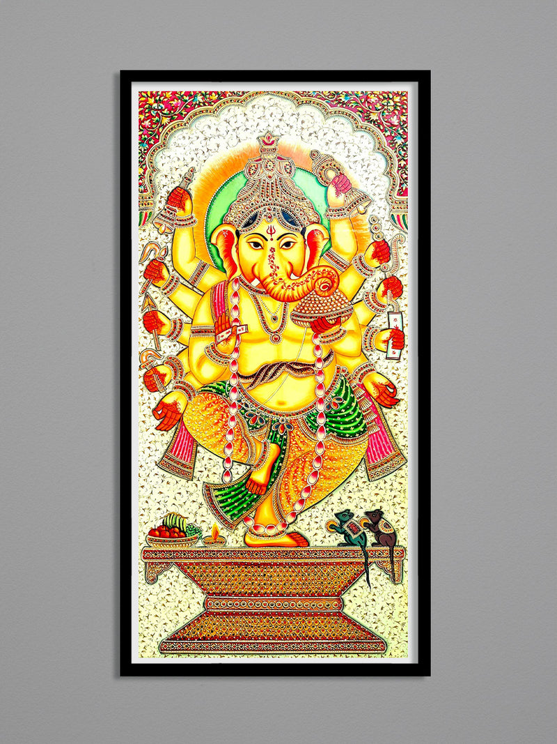 Tales of Ganesha's Benevolence in Usta Miniature by Pankaj Kumar