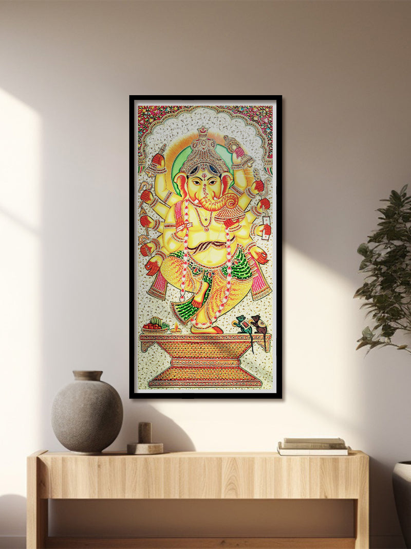 Tales of Ganesha's Benevolence in Usta Miniature by Pankaj Kumar