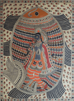 Buy Lord Krishna in Madhubani by Naina Creation