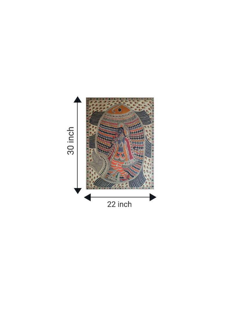Lord Krishna in Madhubani for sale