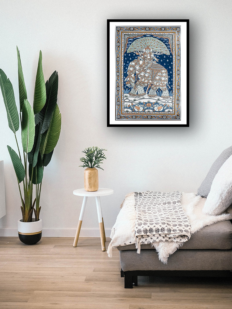 Shop A Majestic Journey of Peacock Splendor  on a canvas by Apindra Swain