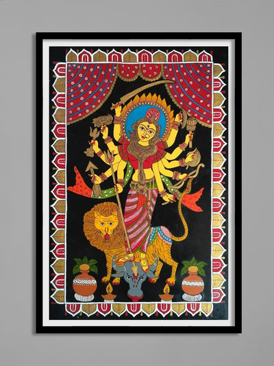 buy Maa Sherawali in Tikuli painting by Ashok Kumar