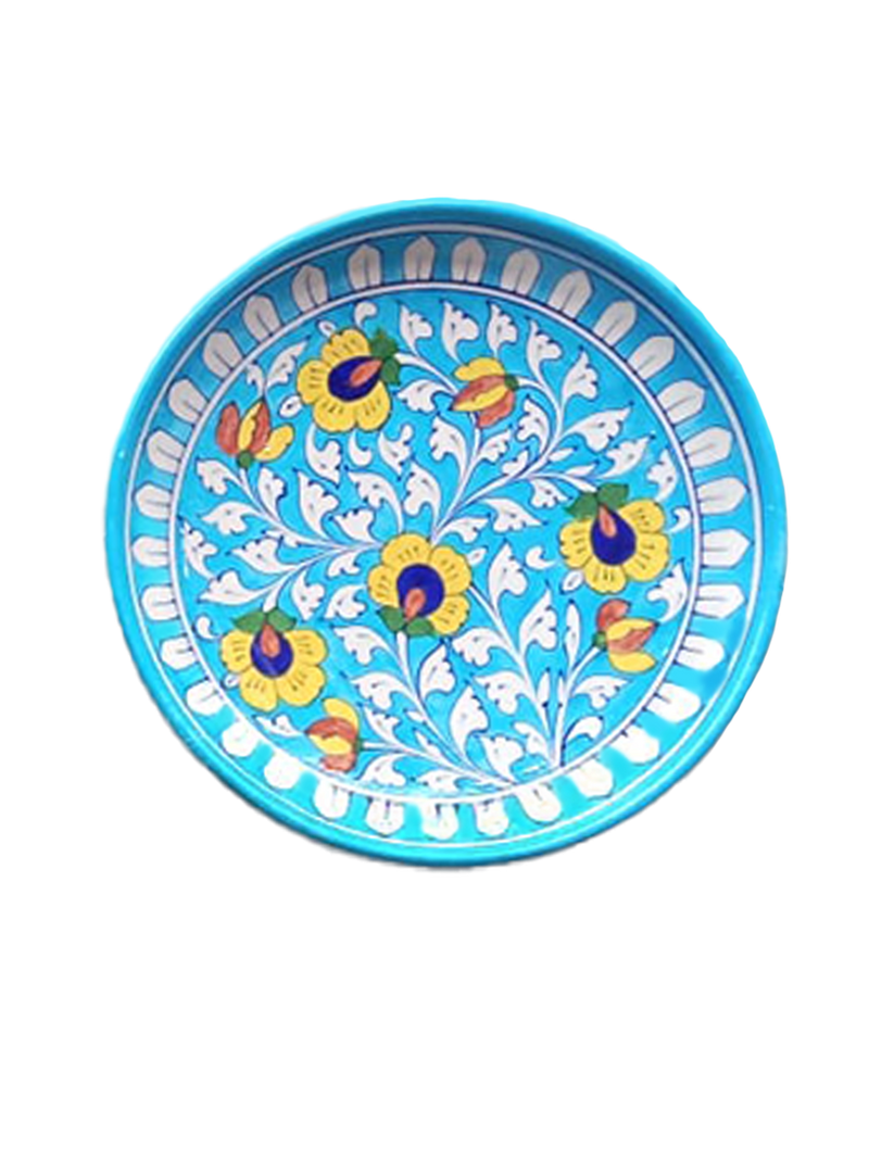 Buy Blue Pottery Artwork/ Ceramic/Floral