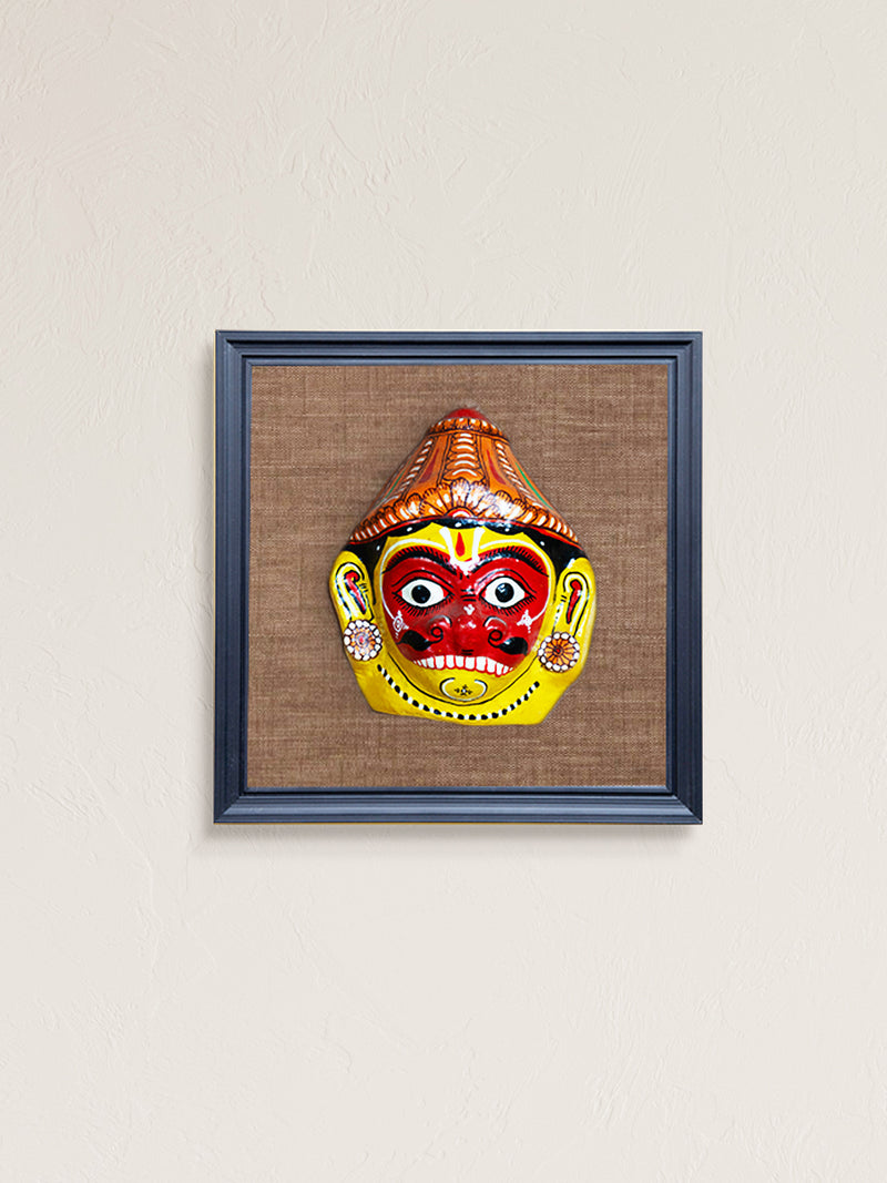 Mythical Reverence: The Paper Mache Kagaj Mukha Hanuman's Face Paper Mache by Keshab Maharana