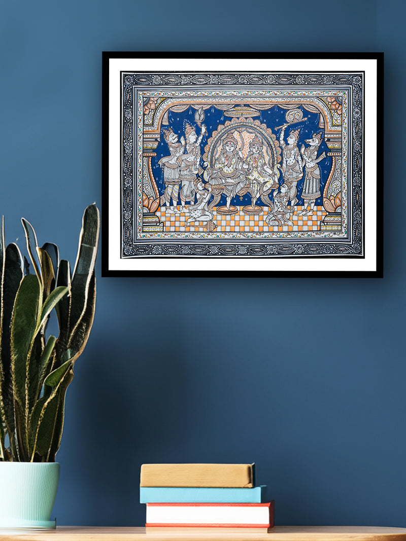 Purchase The Mythical Saga of Ram-Sita Darbar on a canvas by Apindra Swain