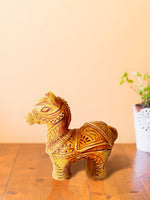 Dolon Kundu's Terracotta Decorated Royal Horse for sale