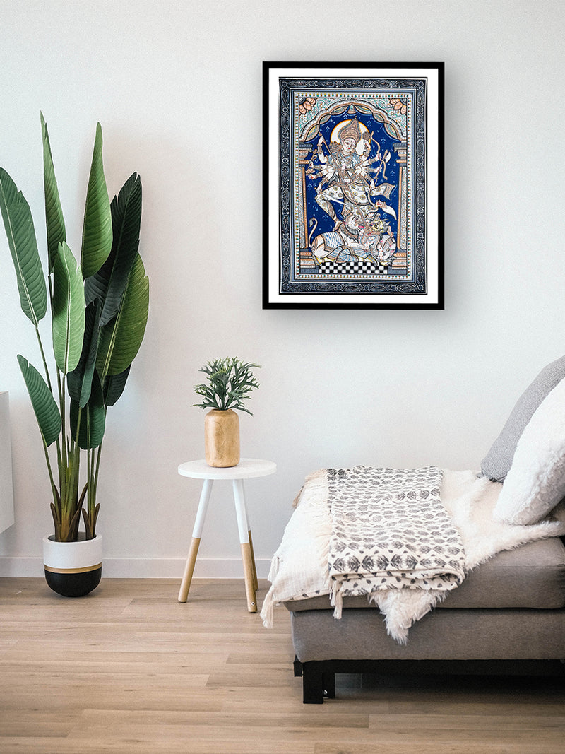 Buy Today The Pattachitra Painting of Goddess Durga on a canvas by Apindra Swain