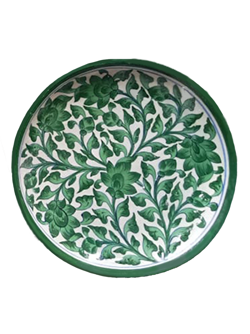 Shop for  Blue Pottery Plates/ Green Plates/ Jaipur art