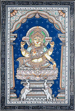 Buy Luminous Abundance: Divine Tapestry Pattachitra Painting on a canvas 