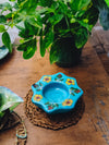 Blue Floral Handmade Diya for sale