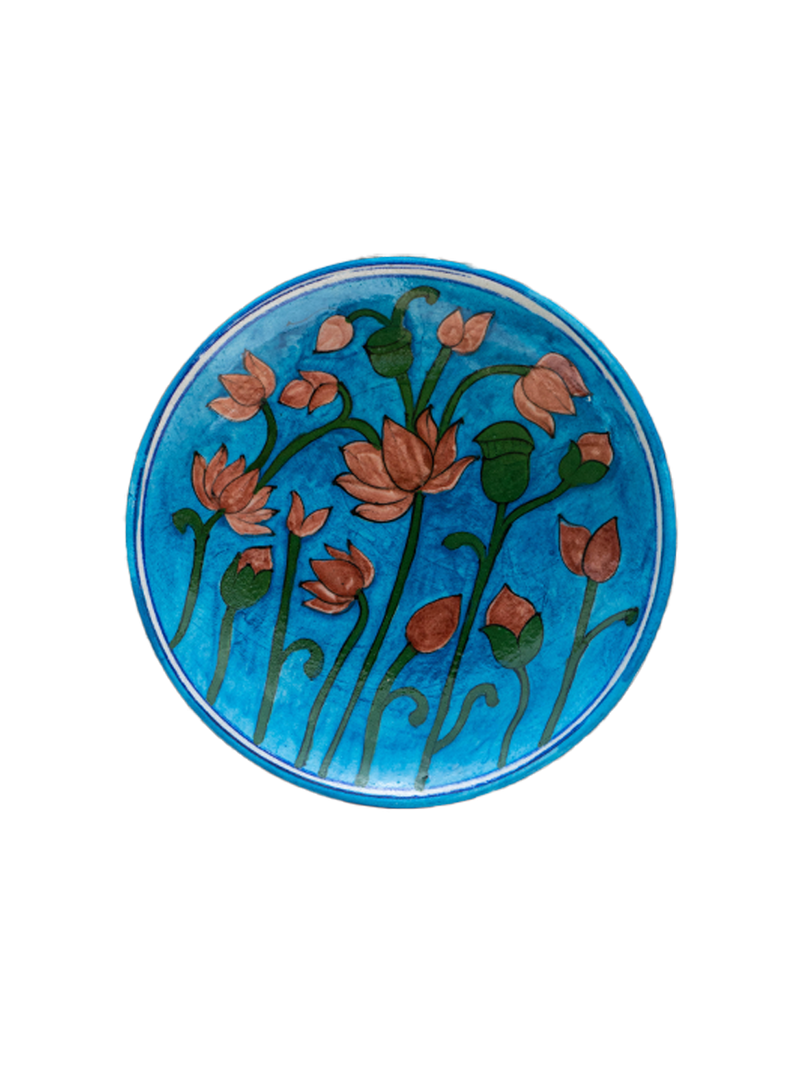 Buy Floral Wall Plates Blue Pottery 