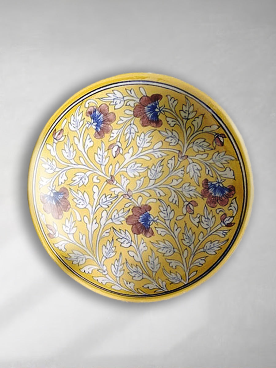 Shop for Vikram Singh Kharol Crafting Radiance on Blue Pottery Plates
