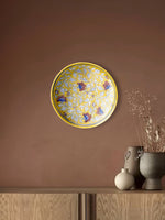 Shop for Yellow Floral Blue Pottery Plates